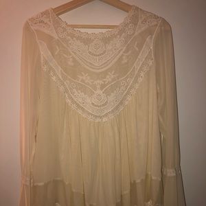 light, flowing top for women; reminiscent